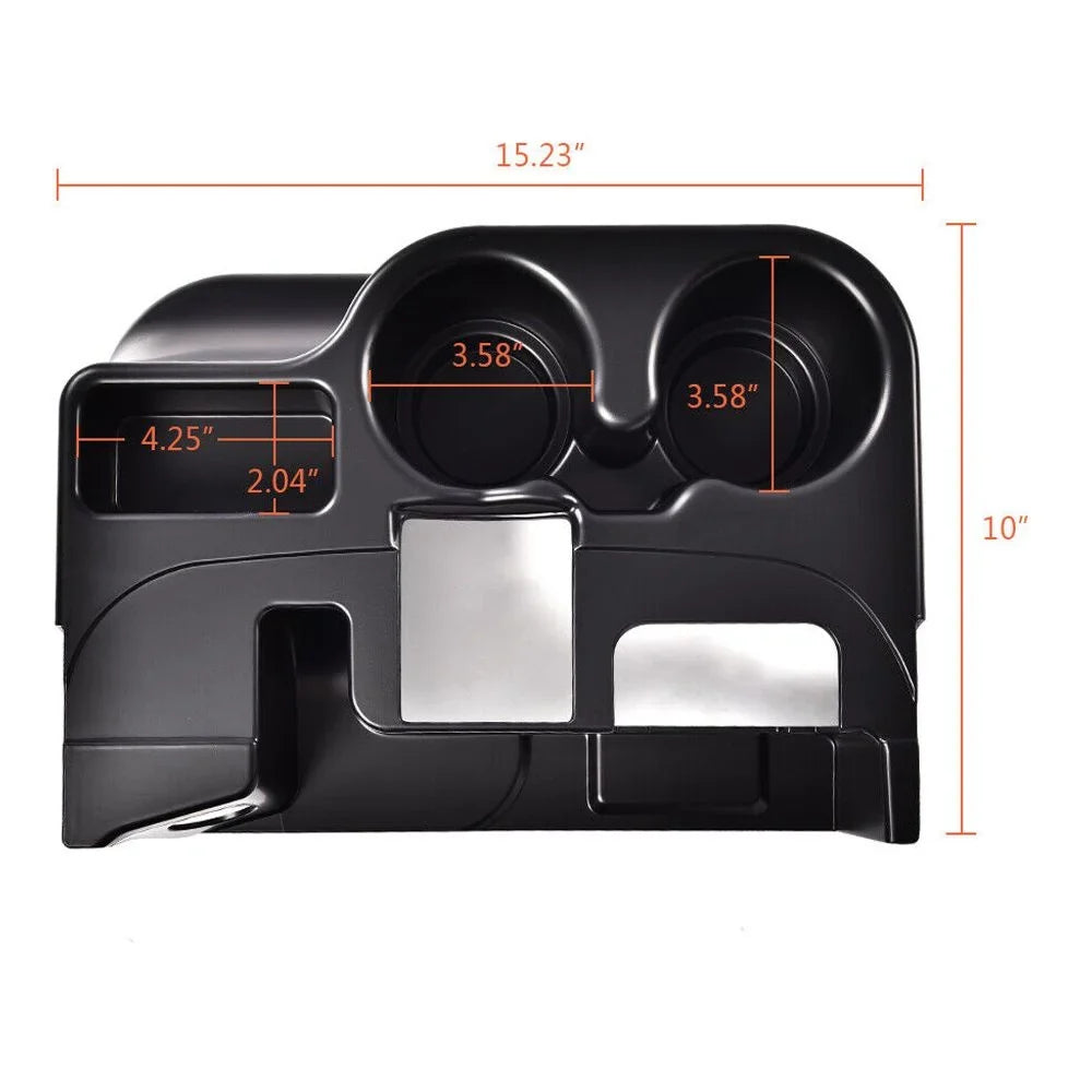 Black Cup Matte 03-12 Console Center 2500 Teledu 3500 1500 Holder Dodge Ram Fit For