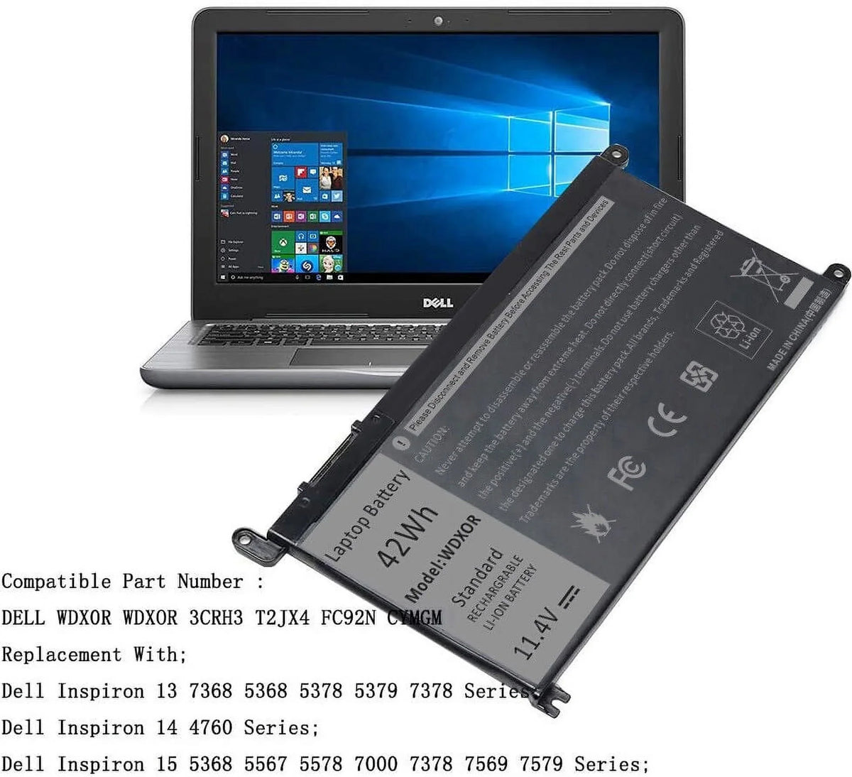 13 Inspiron Battery Dell 7368 7460,Inspiron For 14 7378