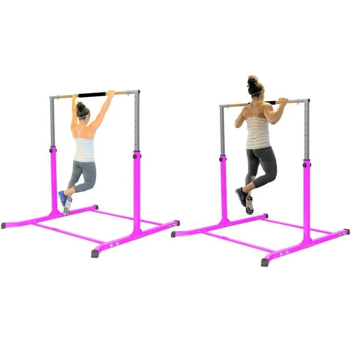 FT Duty, Heavy Height Training Kip - Cushioned Junior Fitness Bar, to Pro-Gymnastics Hand - Bar for Kids Pink Adjustable 5 Up