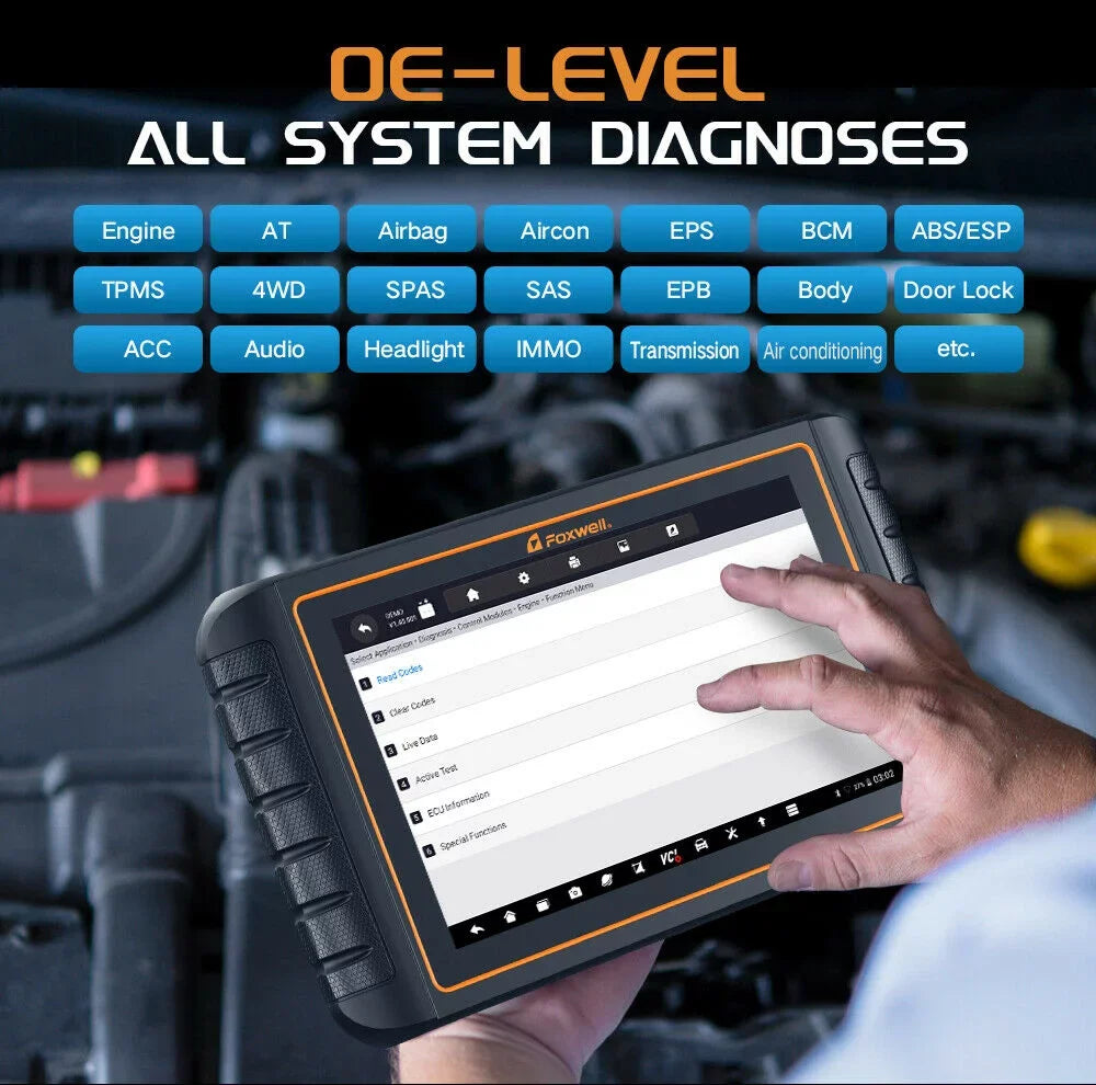 Update OBD Systems 30+ Bi-Directional Automotive Free Code Car Actuation ECU Service EOBD Resets Reader Scan FOXWELL Scan Diagnostic OBD2 Scanner GT75TS Full Tool Tool TPMS Test Control Coding