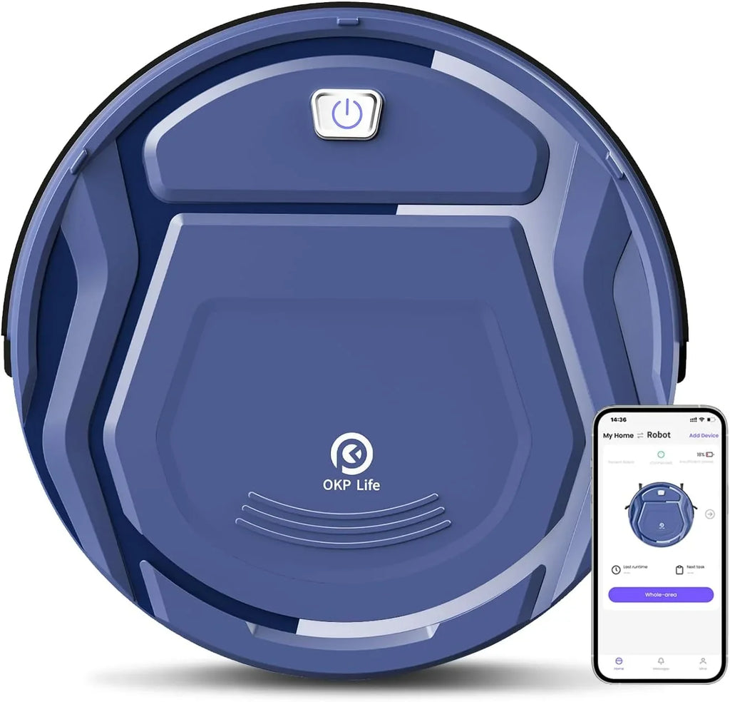 Floor Hard Daily Runtime, Tangle-Free Vacuum 120 and Robot Low Vacuum, Slim, App Cleaner, Hair Pet Suction, 2200Pa for Mins Control, Noise, Ideal Robotic Automatic Self-Charging Cleaning