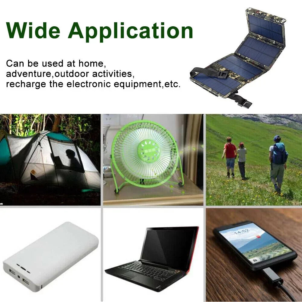 Camping Quality Battery Panel Charger Phone Rechargeable Portable Hiking Outdoor USB OnemayshipOnemayship High Solar Foldable 80W