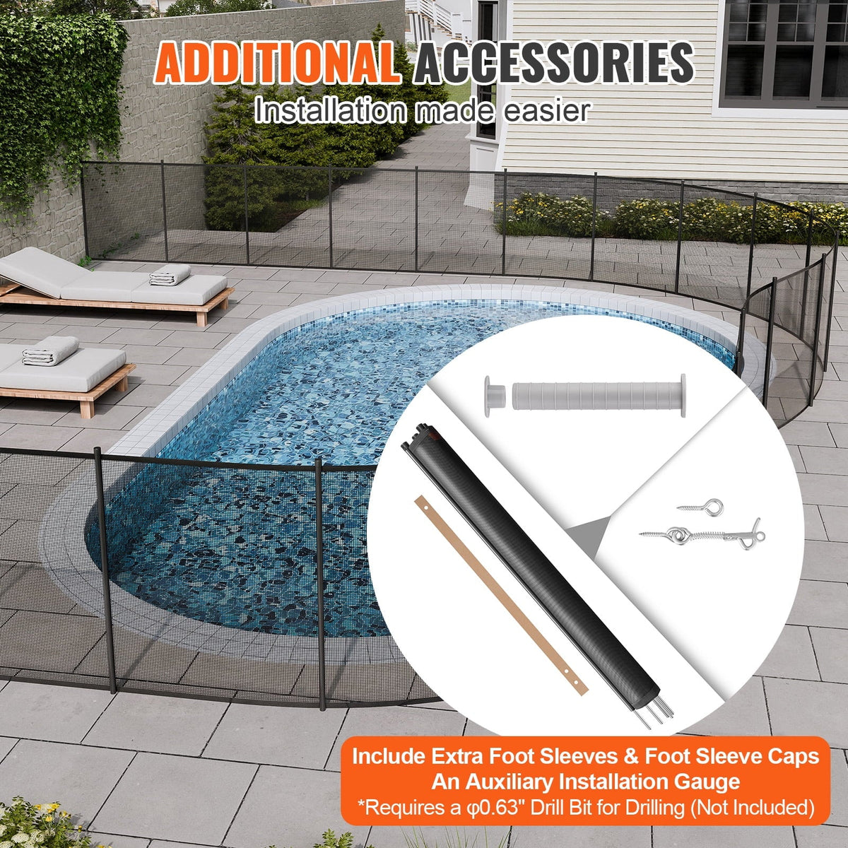 Fences SKYSHALO FT 72 Pool 4 for x Pool Outdoor Pools Removable Inground Fence