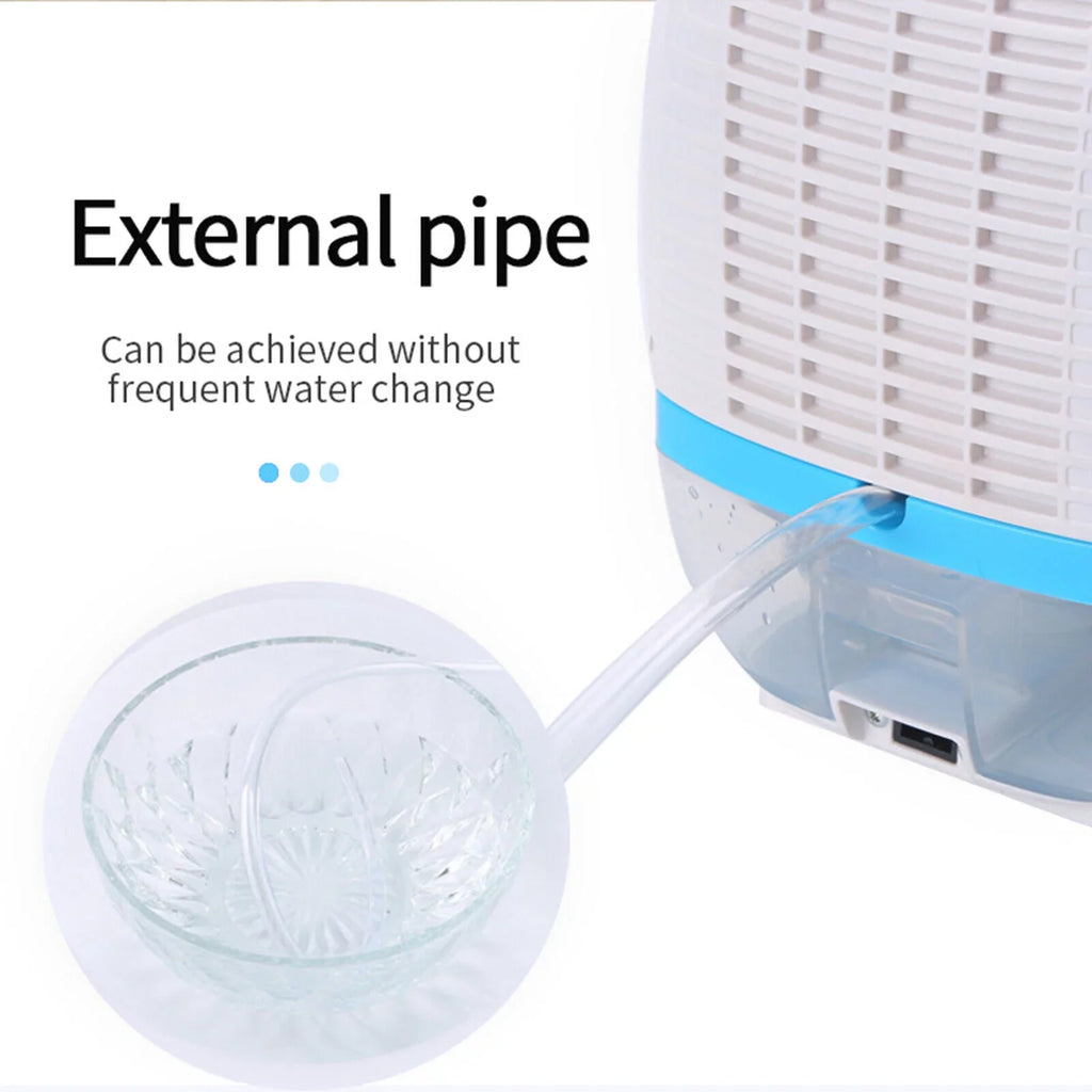 Fichiouy Portable Mute White Mini Air Control Moisture 500ml Remote Absorber Dryer Dehumidifier Home with
