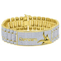 Horoscope Zodiac Astrology Gold 14K 8.5'' Diamond Capricorn Horse Tone Simulated Mens Sign Bracelet Yellow