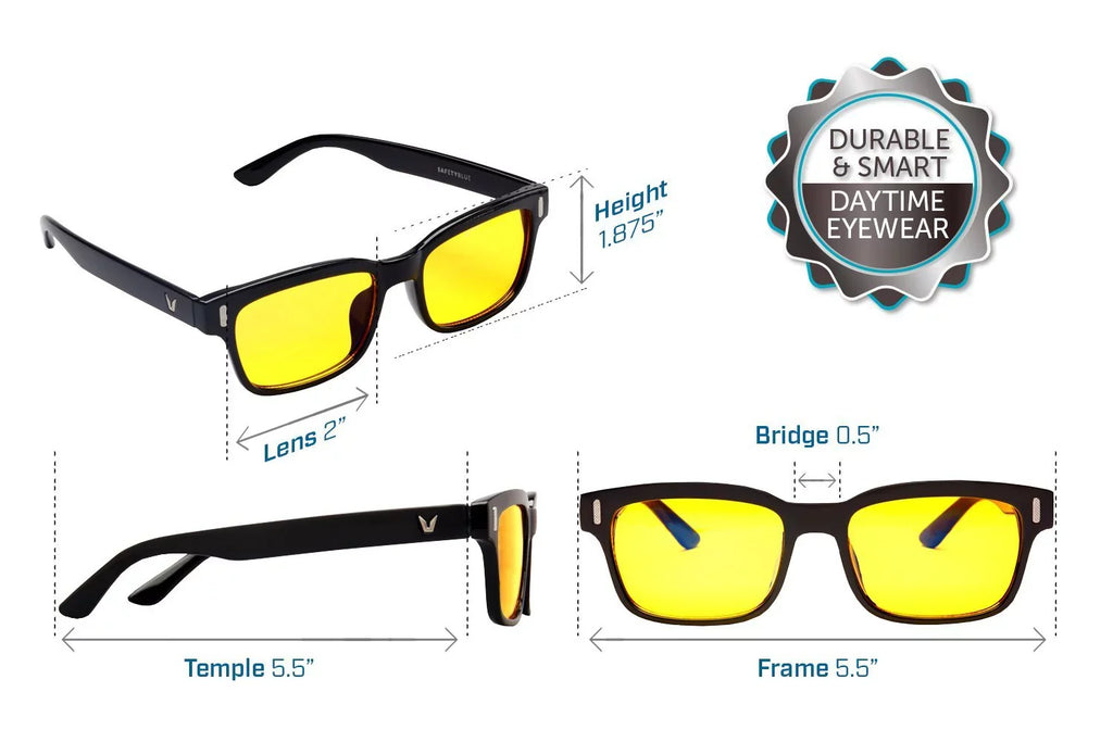 Glasses Yellow Retro Screen (Unisex) Computer Savior