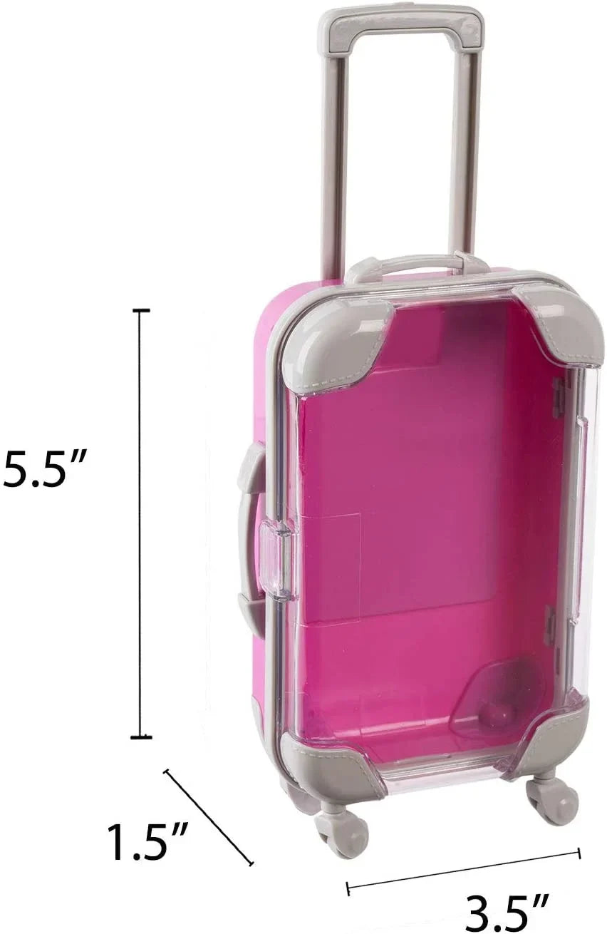 8 Box Mini Candy 5.5"X3.5"X1.5" Pink Pack Suitcase