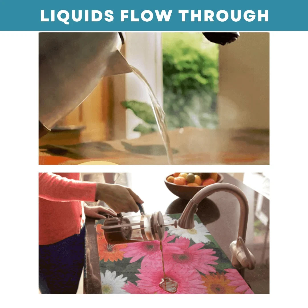 Designs, of 39.5"X20" Kitchen Out Cover, adjustable double -SK2-JR2-a coverage Rose Hot/Cold through Liquids Sink Décor cover, Design: Debris and Size sizes. sink 2 Sight- Sink 5 for pass Jenny's Home