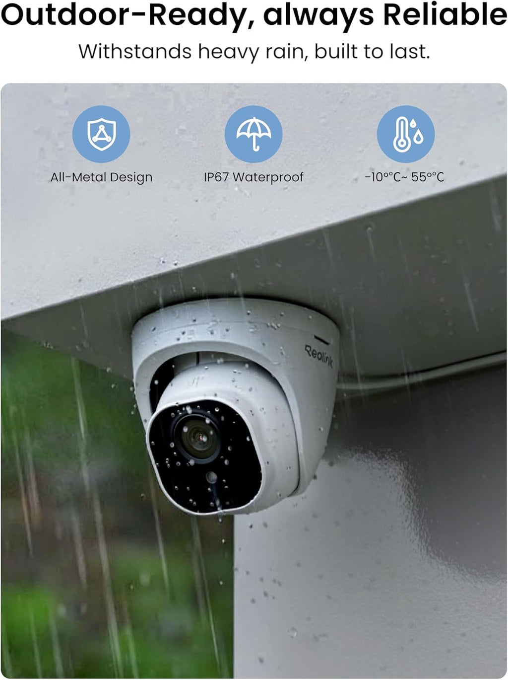 REOLINK 4K Security Camera System, 4pcs H.265 PoE Wired Turret Cameras with Person Vehicle Detection, 4K/8MP 8CH NVR with 2TB HDD for 24-7 Recording