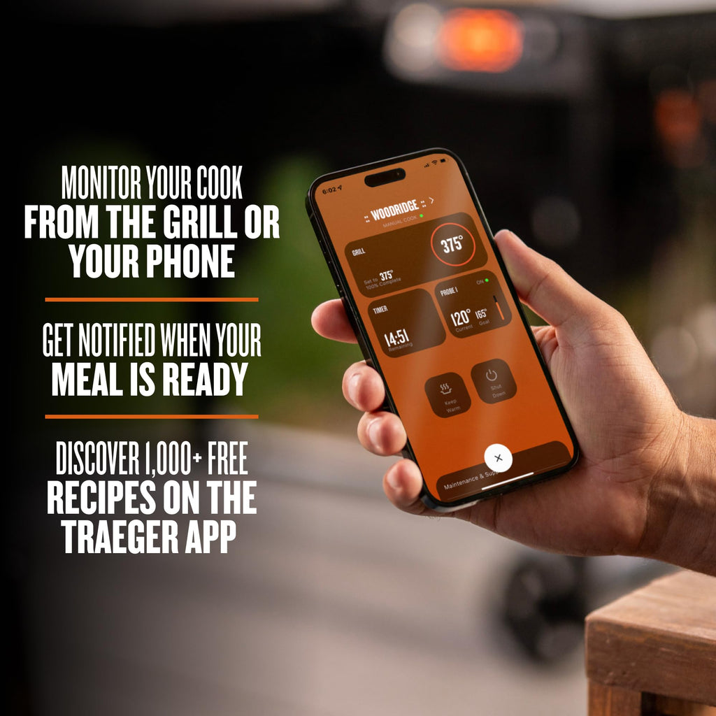Traeger Woodridge Elite Electric Wood Pellet Grill and Smoker, 970 Sq. In., Side Sear Station, WiFIRE Technology, Super Smoke Mode, Outdoor Pellet