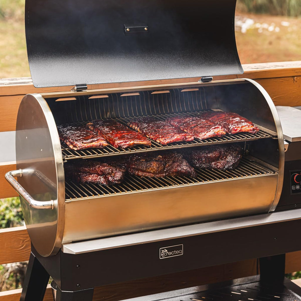 recteq Pellet Grill C Backyard Beast 1200, Pellet Smoker Grill, Wi-Fi-Enabled, Electric Pellet Gril