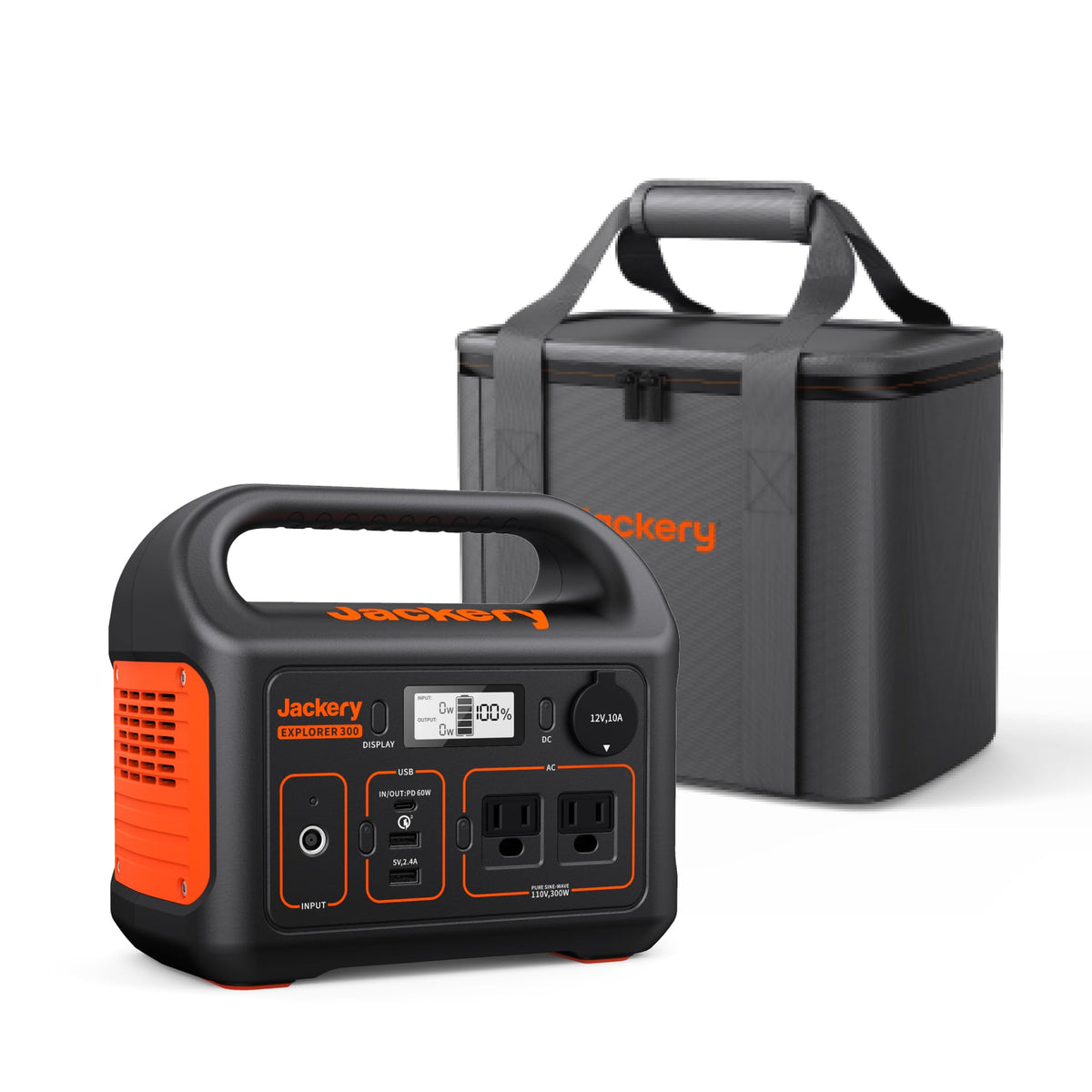 Jackery Portable Power Station Explorer 300, 293Wh Backup Lithium Battery, Solar Generator for Outdoors Camping Travel Hunting Blackout (Solar Panel