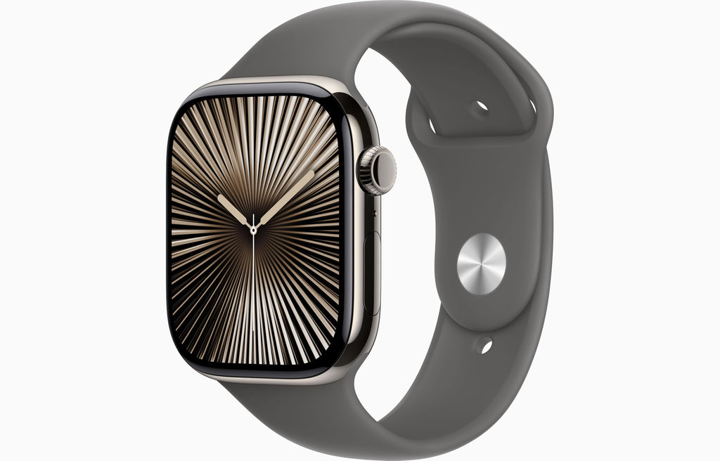 Apple Watch Series 10 [GPS + Cellular, 42mm] - Jet Black Aluminum Case with Black Sport Band, S/M (Renewed)