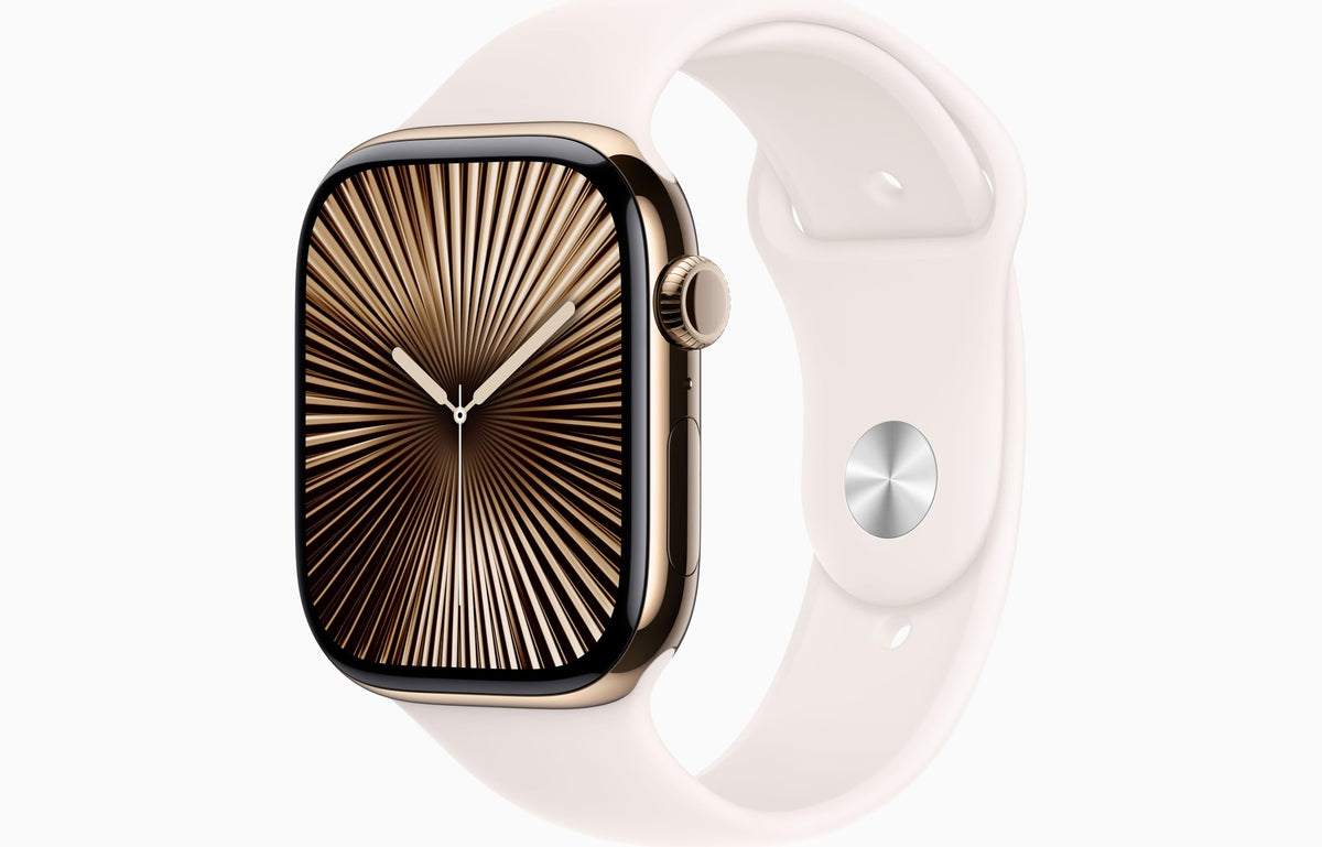 Apple Watch Series 10 [GPS + Cellular, 42mm] - Jet Black Aluminum Case with Black Sport Band, S/M (Renewed)