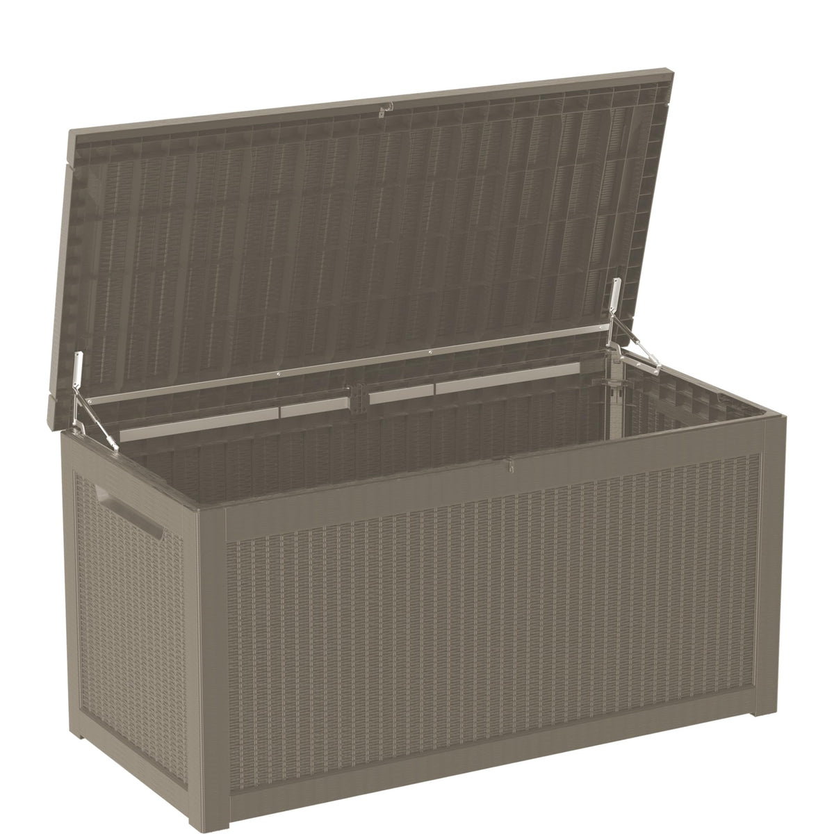 Mersco 320 Gallon Double-Wall Resin Deck Box - Lockable Waterproof Outdoor Storage Box, 1000lbs Capacity & Doubles as Seating for Patio Furniture