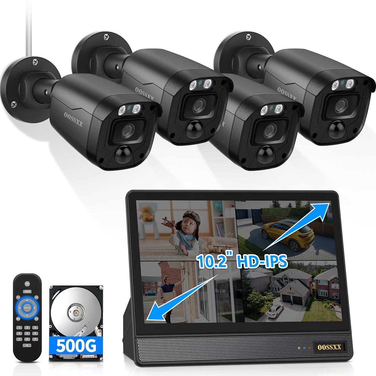 Full HD 5MP Definition Wired Security Camera System Outdoor Surveillance Cameras CCTV Camera Home Security System Outside Surveillance Video