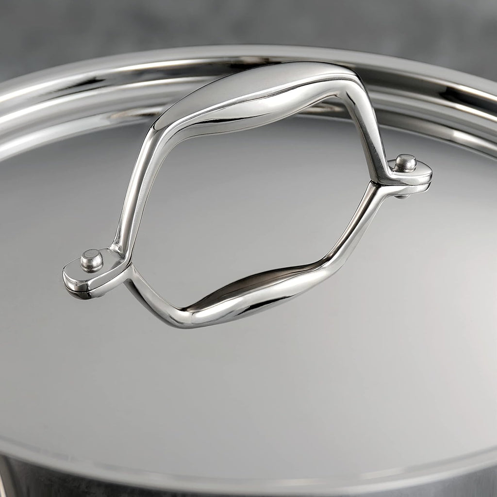 Tramontina Signature Tri-Ply Clad Stainless Steel 12-Piece Cookware Set with Lids, Pots and Pans Kitchen Set, Induction-Ready, Dishwasher-Safe, NSF