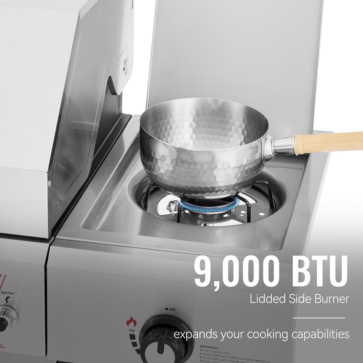 Royal Gourmet GA5401T 5-Burner BBQ Liquid Propane Gas Grill with Side Burner, Stainless Steel 61,000 BTU Output for Patio Garden Picnic Backyard