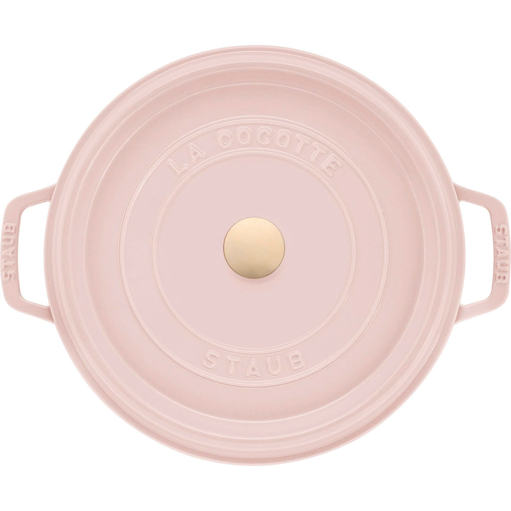 Staub Cast Iron 7-qt Round Cocotte - White Truffle, Made in France