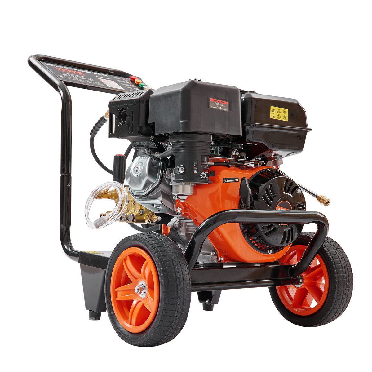 VEVOR Gas Powered Pressure Washer 3400 PSI 2.6 GPM, with Spray Gun and Extension Wand, 5 Quick Connect Nozzles, Copper Pump