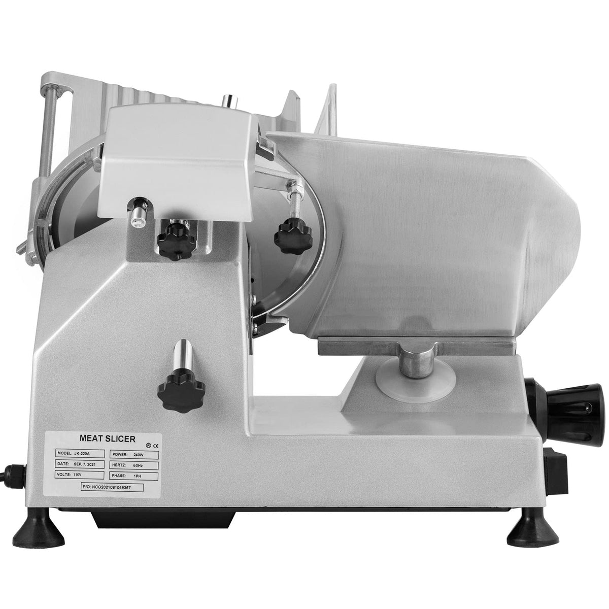 VEVOR Commercial Meat Slicer, 10 inch Electric Food Slicer, 240W Frozen Meat Deli Slicer, Premium Chromium-plated Steel Blade Semi-Auto Meat Slicer