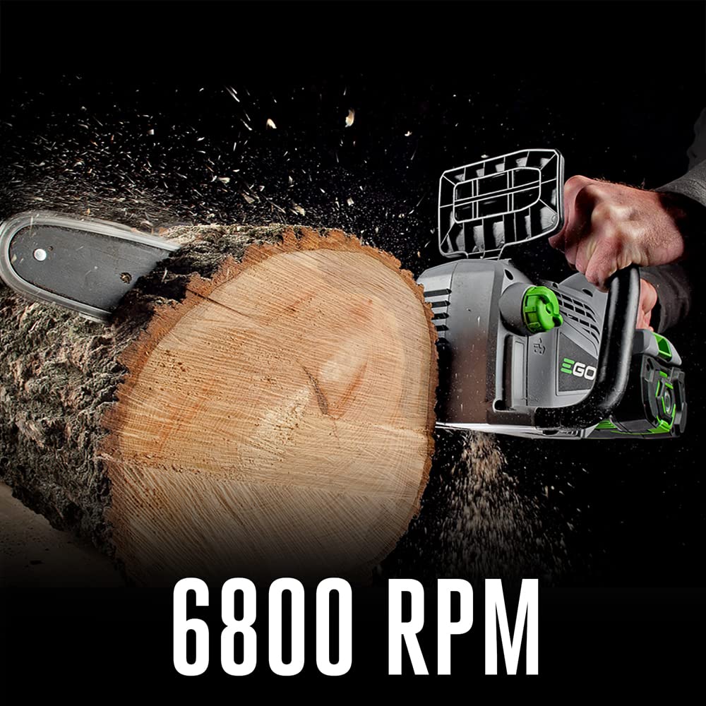 EGO POWER+ Chain Saw, 12" Battery Powered Chainsaw, Electric Cordless, Includes 56V 2.5Ah Battery and Charger - CS1201