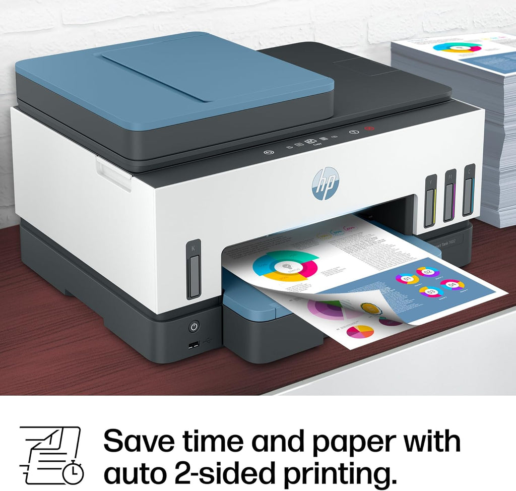 HP Smart Tank 7602 Wireless All-in-One Ink Tank Printer, Scanner, Copier with 2 Years of Ink Included, Best-for-Home Office, Cartridge-Free