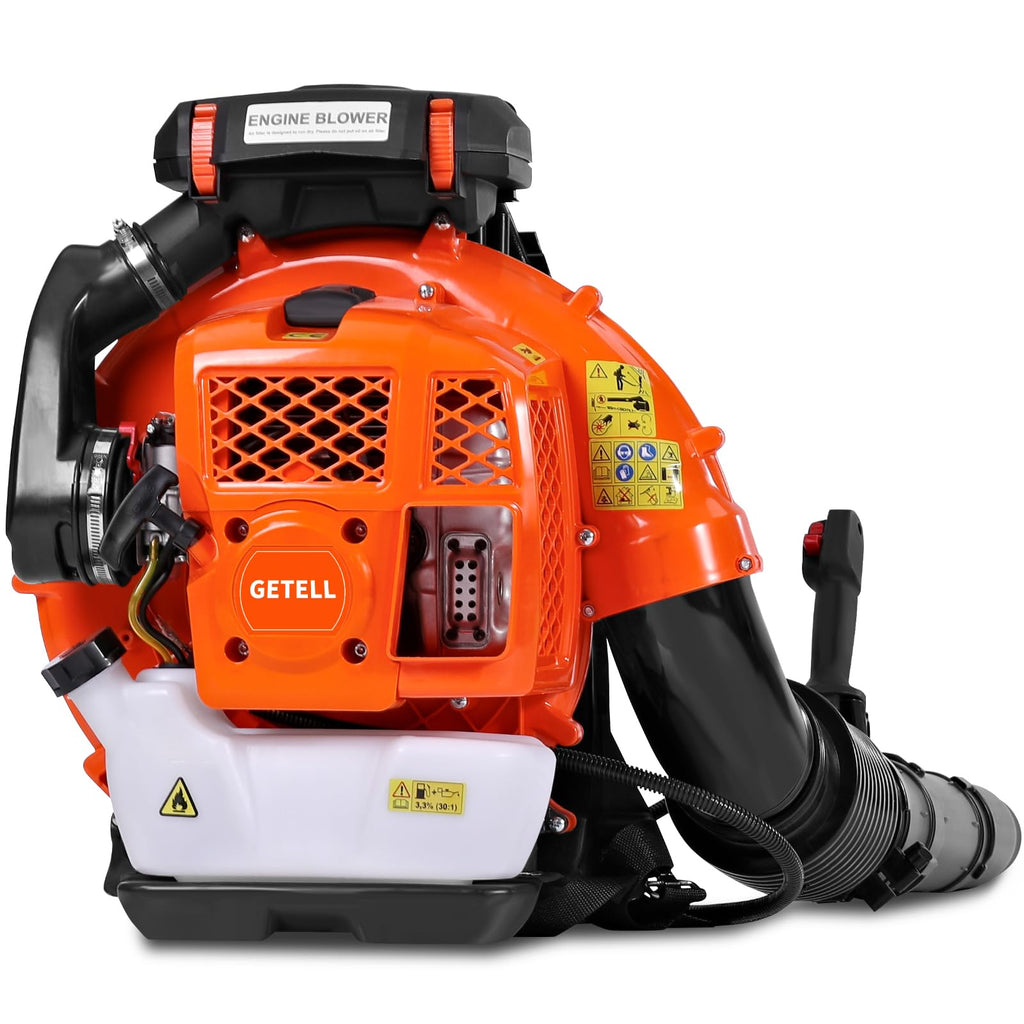 80cc Gas Backpack Leaf Blower, 900CFM 206MPH 2-Stroke Engine, Heavy-Duty Leaf & Snow Blower for Lawn, Garden & Commercial Use (853 EZ)