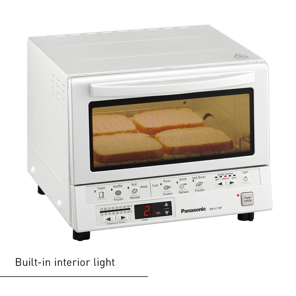 Panasonic FlashXpress Toaster Oven Countertop, 4-Slice Compact Size with Double Infrared Heating, 6 Auto Cook Options and Precise Temperature Control