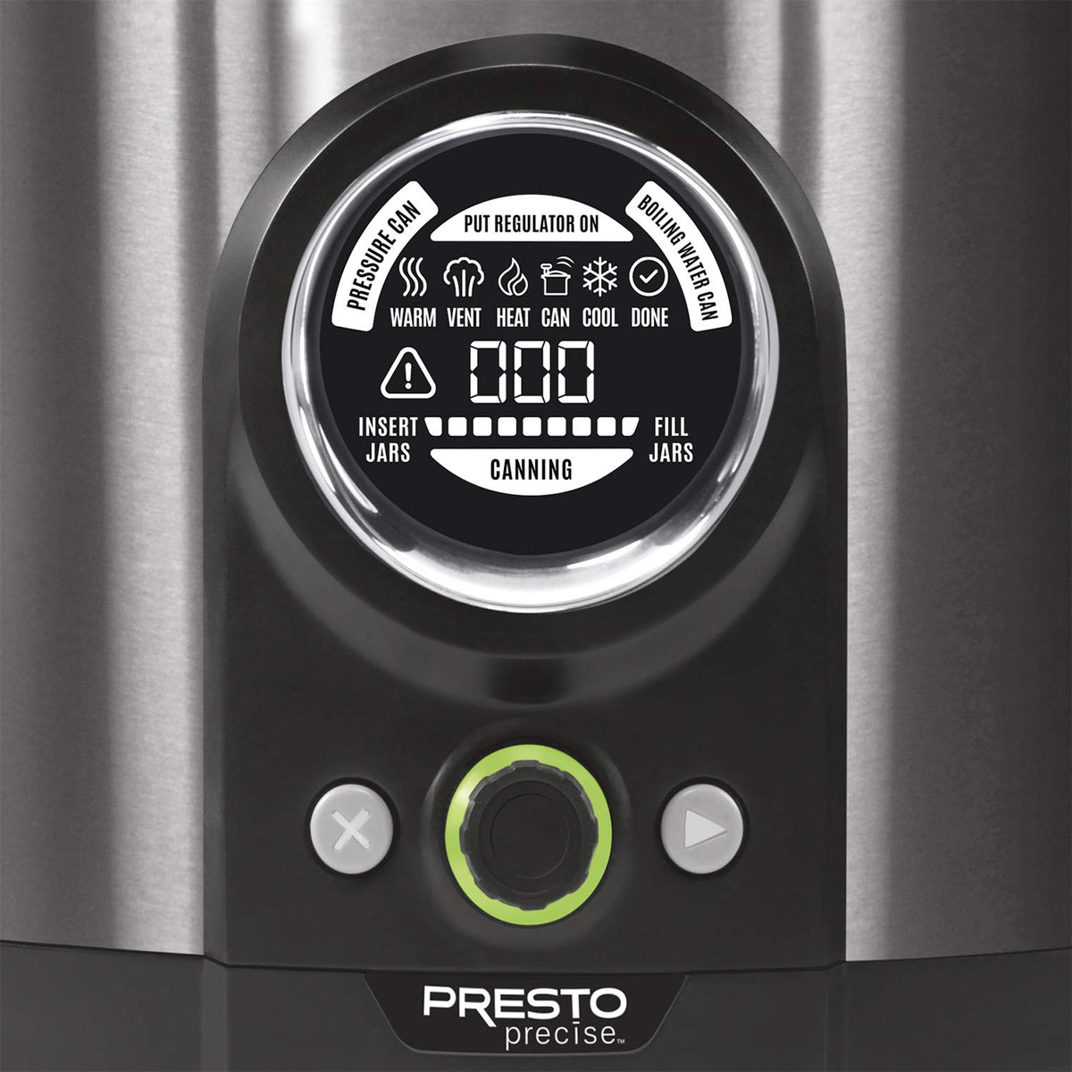 Presto 02152 17-Quart Digital Pressure Canner - Digital Display, Waterbath Capable, 10 Built-In Safety Features, Recipe Book, Stainless Steel