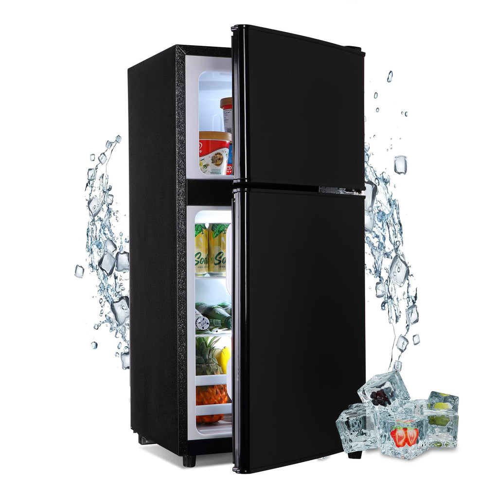 Mini Refrigerator with Freezer 4.0 Cu. Ft., Small Dorm Fridge with Freezer, Adjustable Thermostat Compact Fridge Freezers for Apartment, Dorm