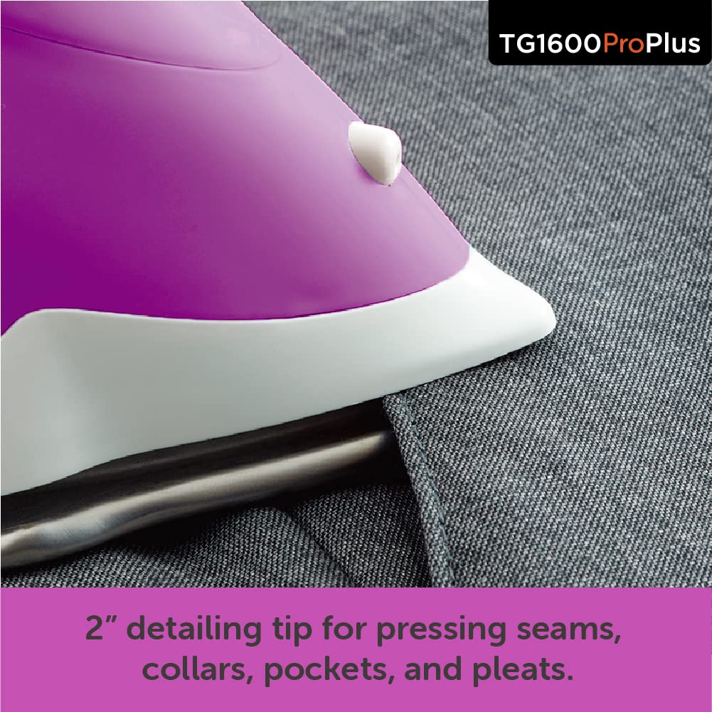 oliso TG1600 ProPlus Smart Iron with Auto-Lift C 1800 Watt Steam Iron for Clothes, Sewing, Quilting & Crafting C Diamond Ceramic-Flow Soleplate