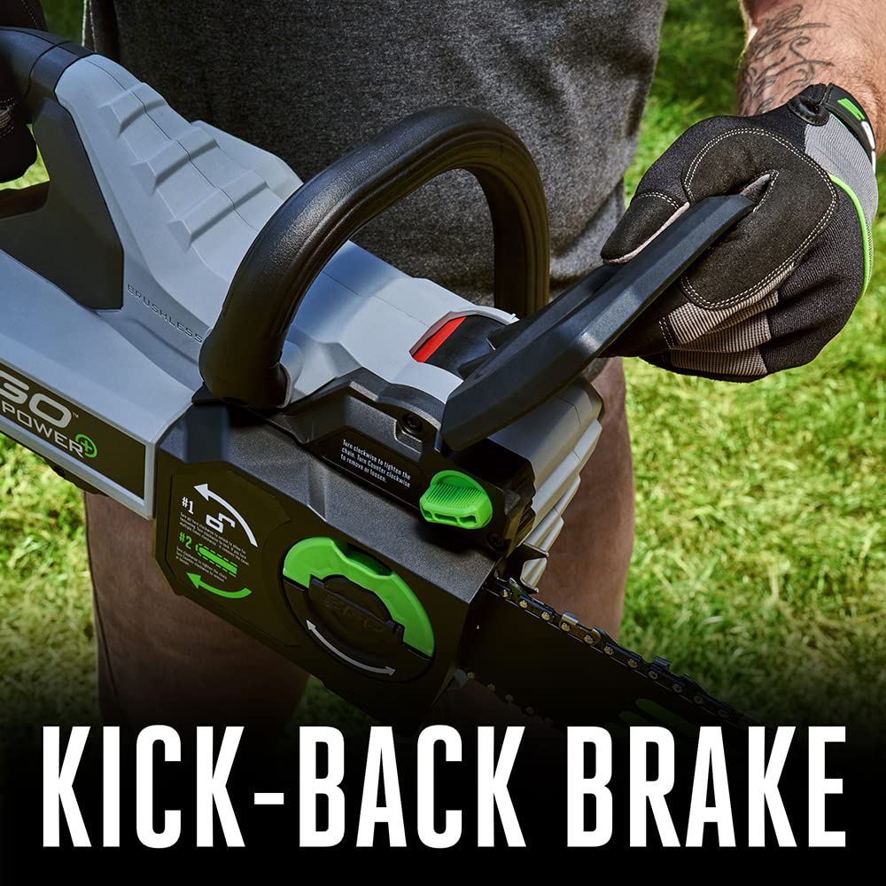 EGO POWER+ Chain Saw, 18 Battery Powered Chainsaw, Electric Cordless, Includes 56V 4.0Ah Battery and Charger C CS1803