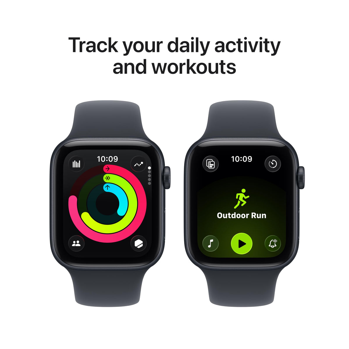 Apple Watch SE 3 [GPS 44mm] Smartwatch with Midnight Aluminum Case with Midnight Sport Band - M/L. Fitness and Sleep Trackers, Heart Rate Monitor