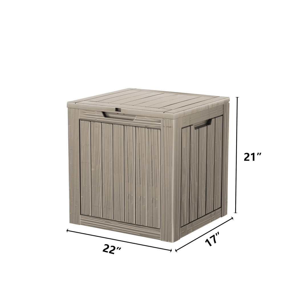 Mersco 320 Gallon Double-Wall Resin Deck Box - Lockable Waterproof Outdoor Storage Box, 1000lbs Capacity & Doubles as Seating for Patio Furniture