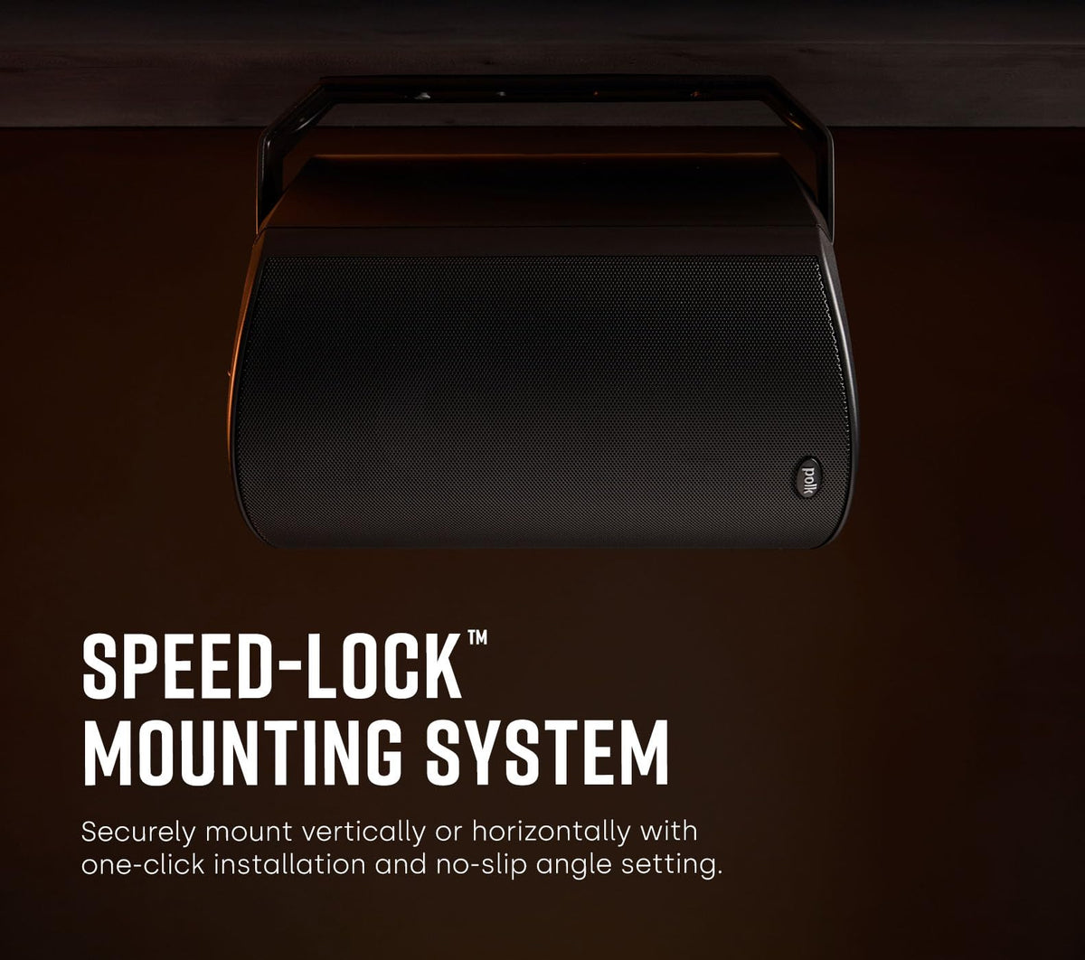 Polk Audio Atrium 4 Weatherproof Outdoor Speakers with Powerful Bass (Pair, Black), All-Weather Durability, Broad Sound Coverage, Speed-Lock Mounting