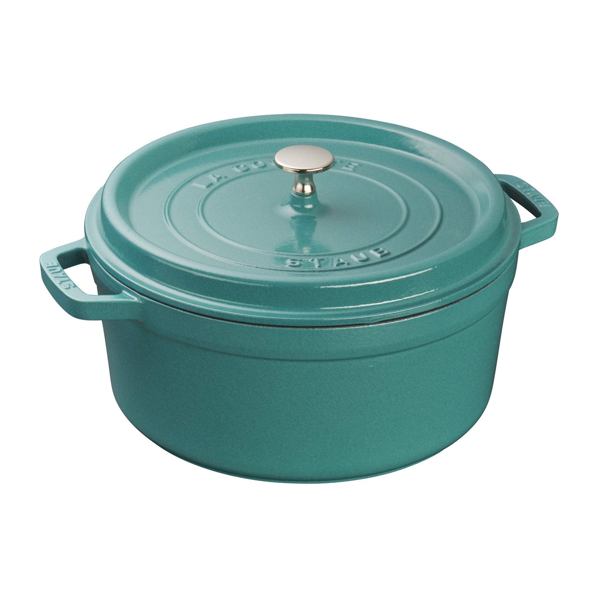 Staub Cast Iron 7-qt Round Cocotte - White Truffle, Made in France
