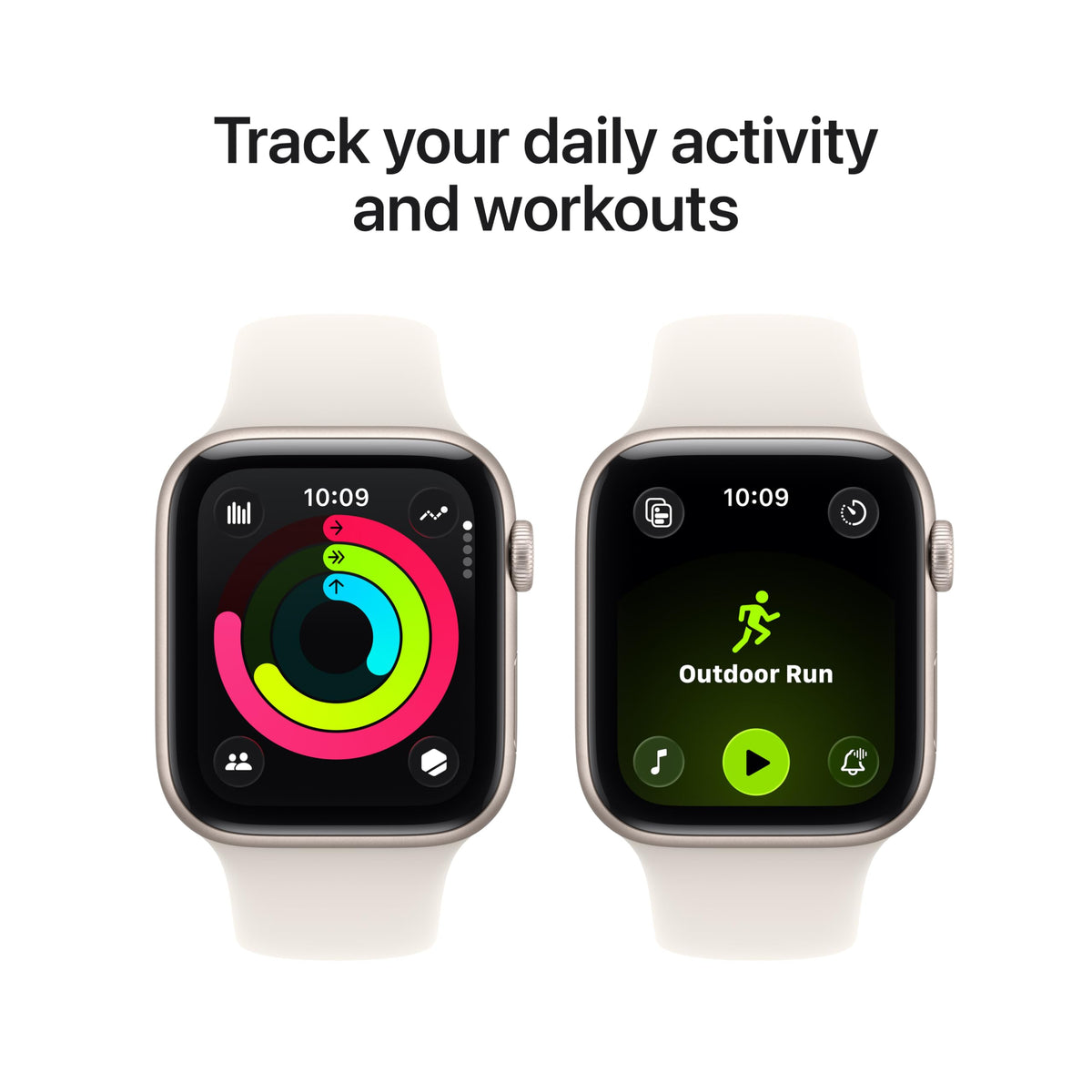 Apple Watch SE 3 [GPS 44mm] Smartwatch with Midnight Aluminum Case with Midnight Sport Band - M/L. Fitness and Sleep Trackers, Heart Rate Monitor