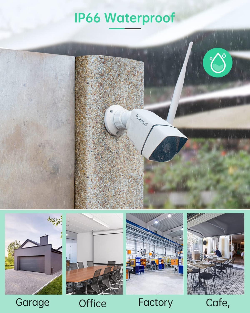 Security Camera System Wireless,Firstrend 1080P 8CH Wireless Home Security Systems with 4 pcs 2MP Full HD Cameras 1TB HDD Night Vision Motion