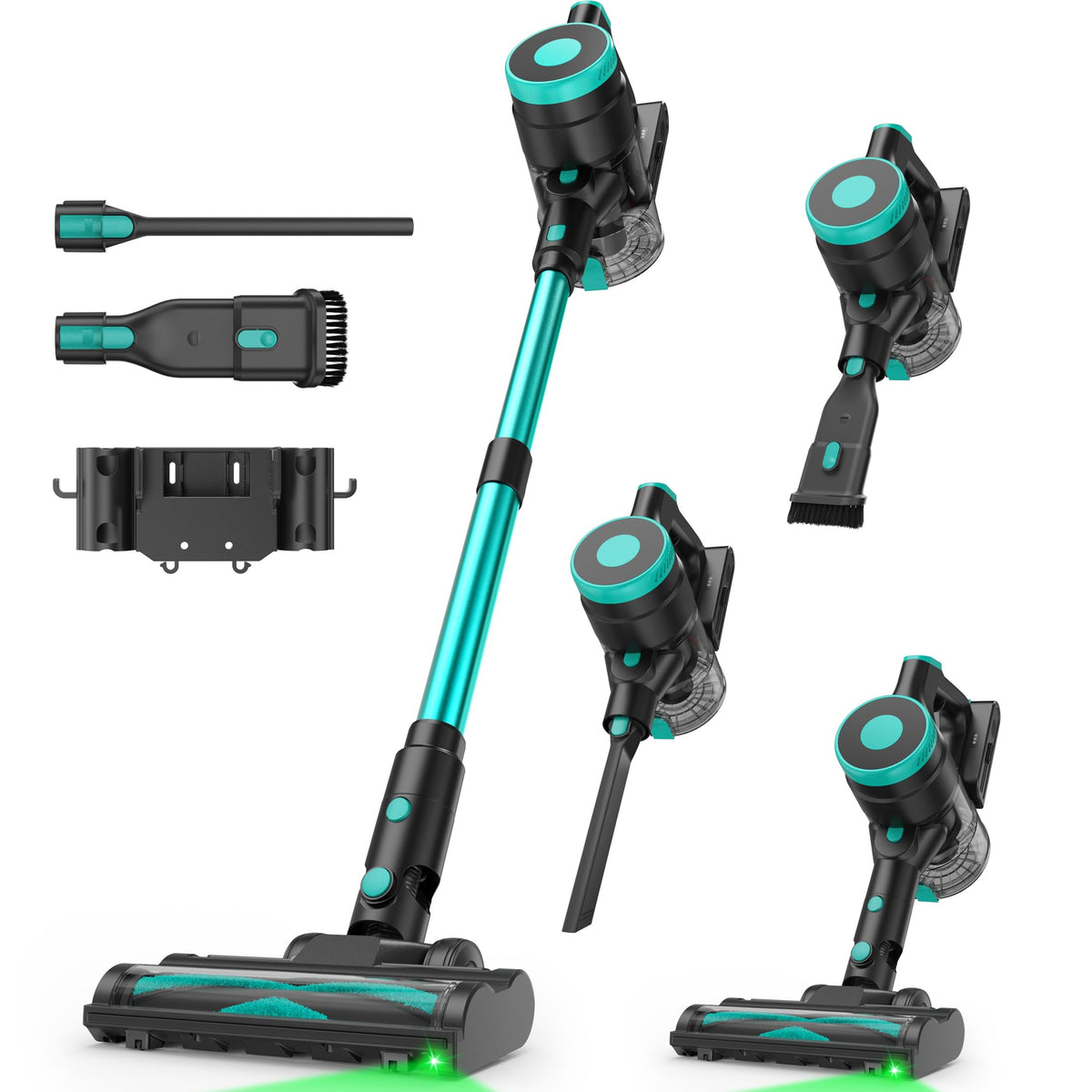 Zefiro Cordless Vacuum Cleaner for Home,45Mins Runtime Stick Vacuum Cleaners, Anti-Tangle and 1.5L Dust Cup, Lightweight Vacuum for Hardwood Floor