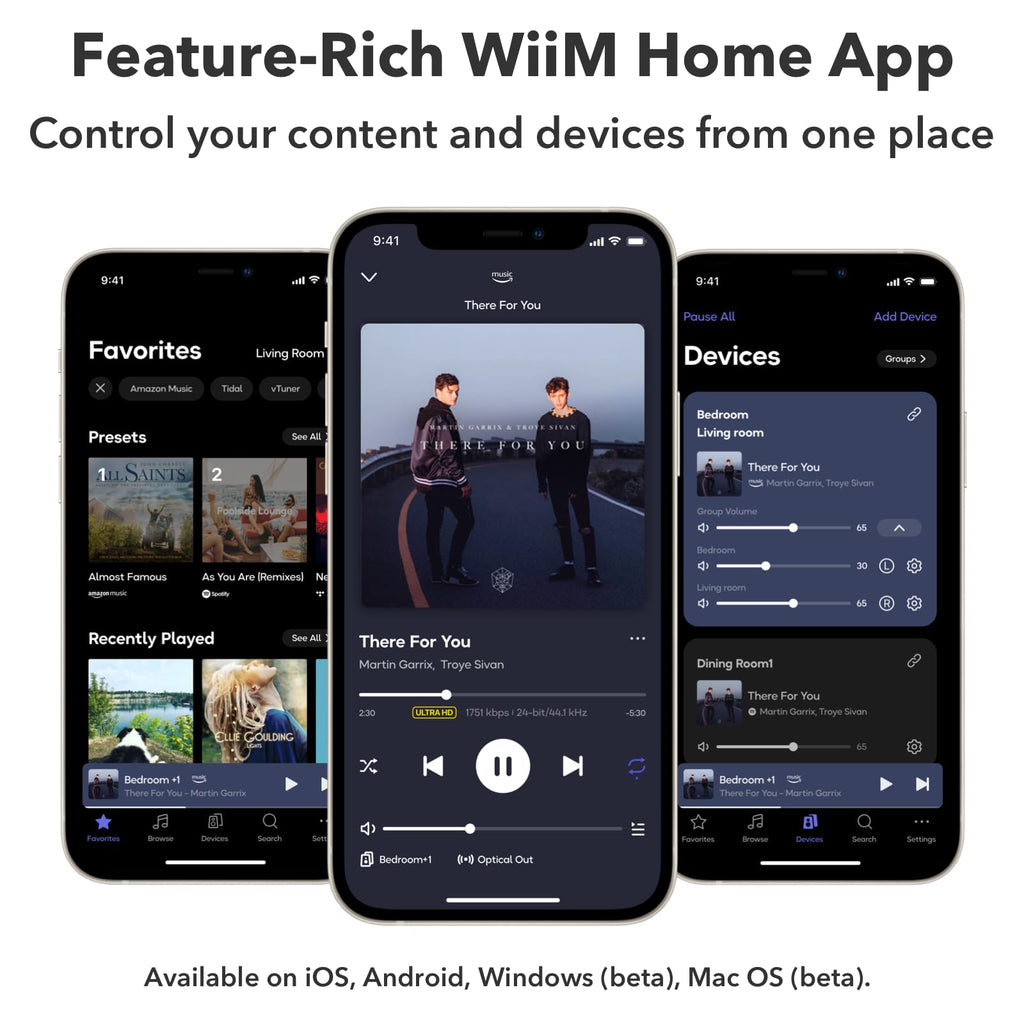 WiiM Amp: Multiroom Streaming Amplifier | Compatible with AirPlay, Google Cast, Alexa | HDMI, Voice Control | Stream from Spotify, Amazon Music