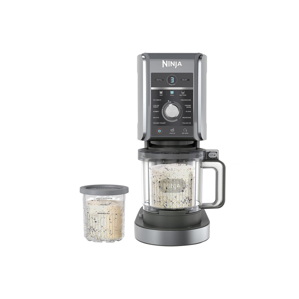 Ninja NC301 CREAMi Ice Cream Maker, for Gelato, Mix-ins, Milkshakes, Sorbet, Smoothie Bowls & More, 7 One-Touch Programs, with (2) Pint Containers &