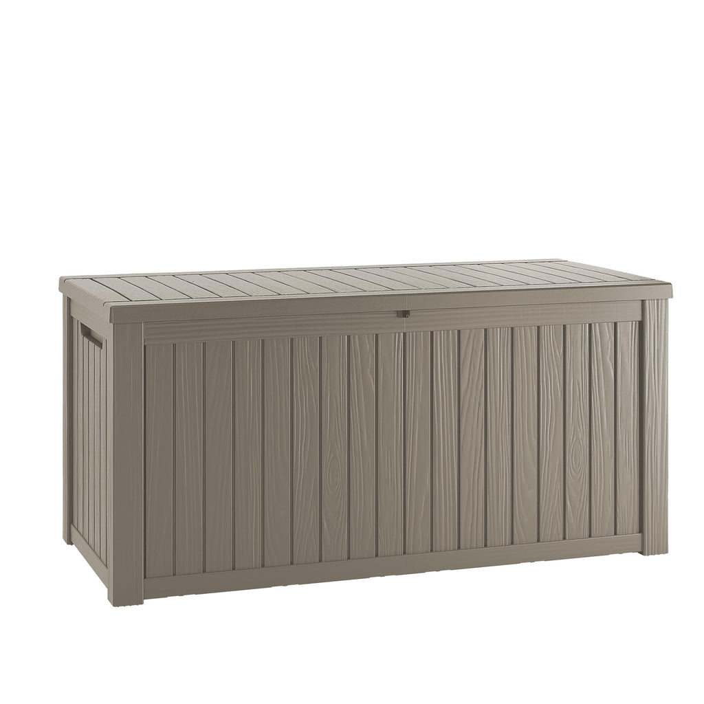 Mersco 320 Gallon Double-Wall Resin Deck Box - Lockable Waterproof Outdoor Storage Box, 1000lbs Capacity & Doubles as Seating for Patio Furniture