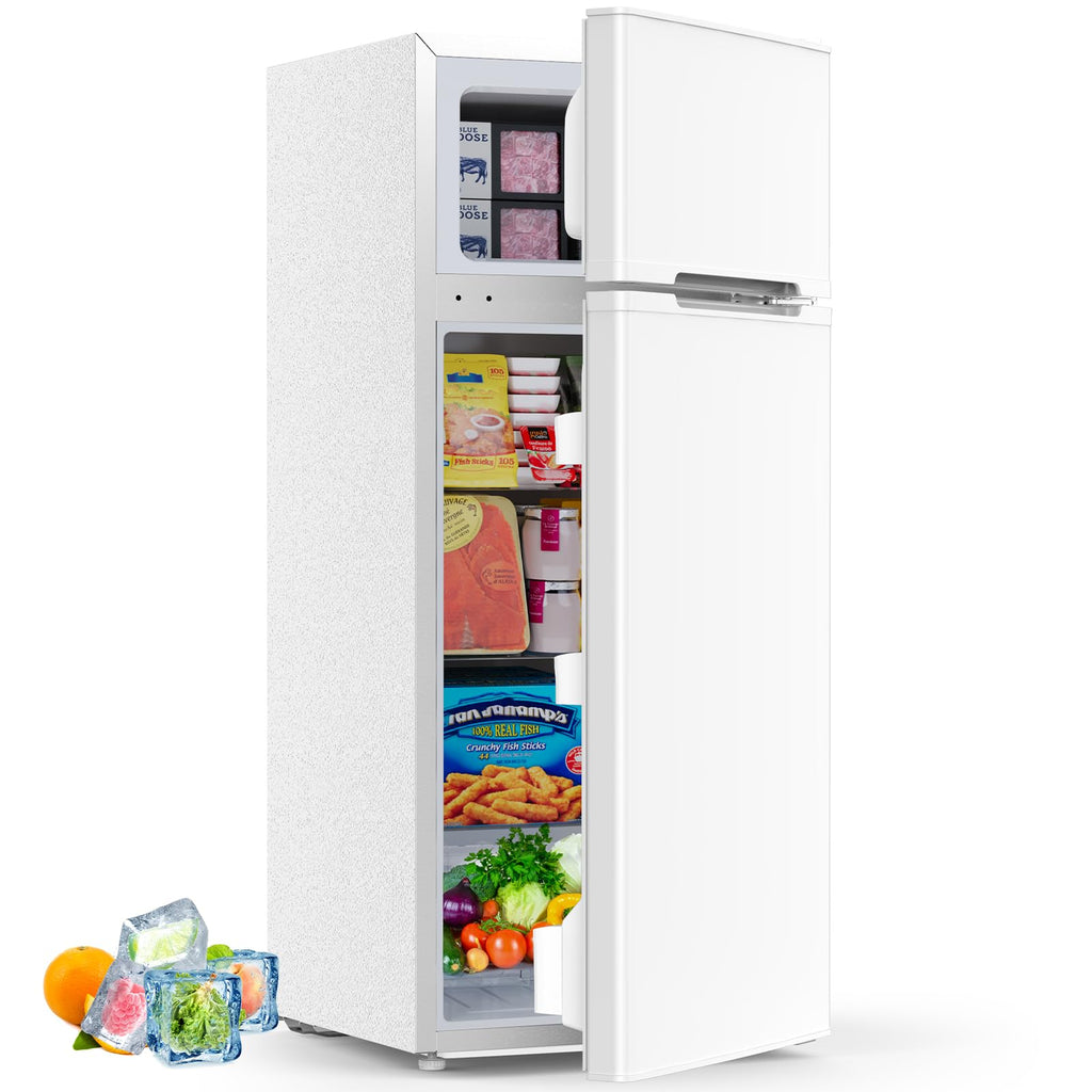 4.5 Cu.Ft Mini Fridge with Freezer, 2 Door Compact Refrigerator, Small Fridge with Adjustable Thermostat Energy Ultra Quiet, Mini Fridge Removable