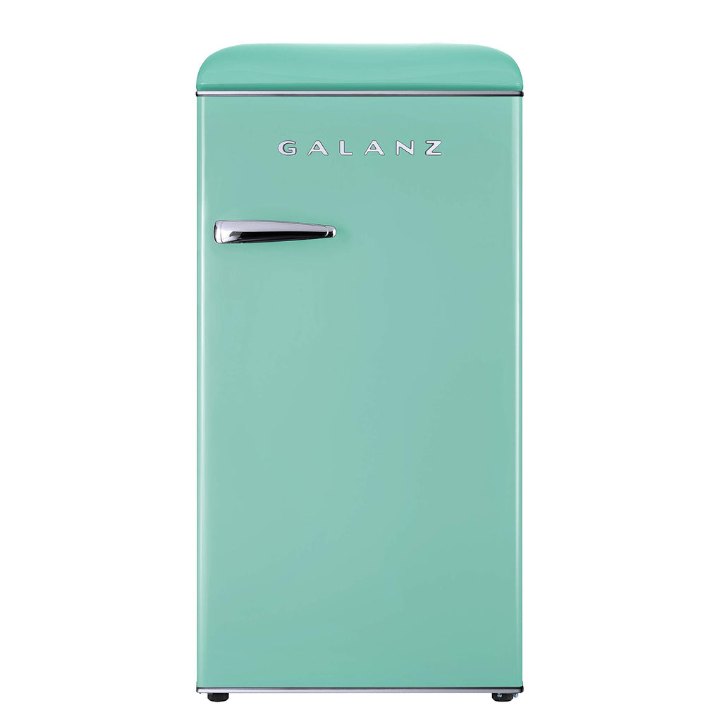 Galanz GLR25MBKR10 Retro Compact Refrigerator, Mini Fridge with Single Doors, Adjustable Mechanical Thermostat with Chiller, Black, 2.5 cu ft