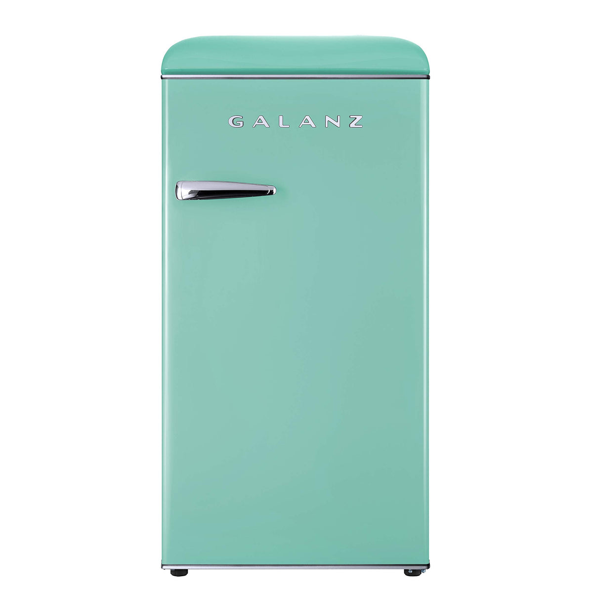 Galanz GLR25MBKR10 Retro Compact Refrigerator, Mini Fridge with Single Doors, Adjustable Mechanical Thermostat with Chiller, Black, 2.5 cu ft