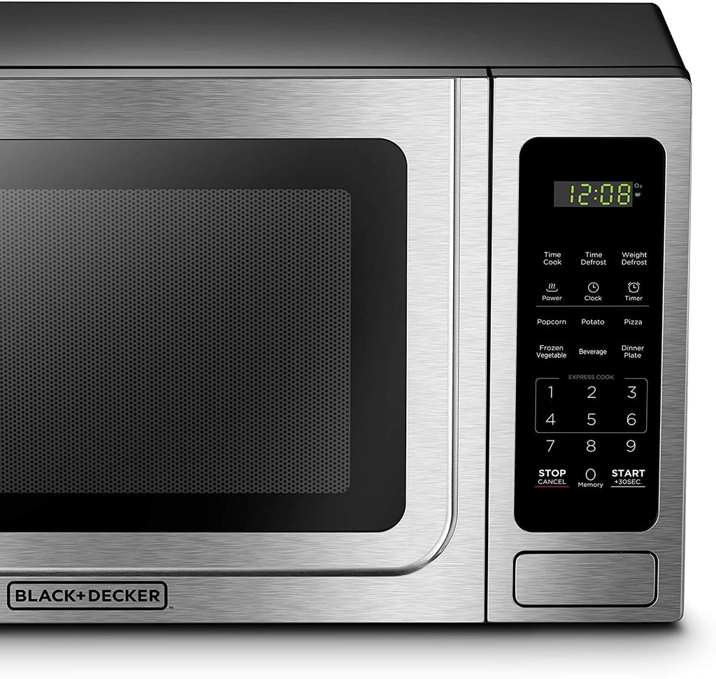 BLACK+DECKER EM044KB19 Over The Range Microwave Oven with One Touch, 1000 Watts, 400 CFM and Auto Cooking, OTR 1.9 Cu.ft