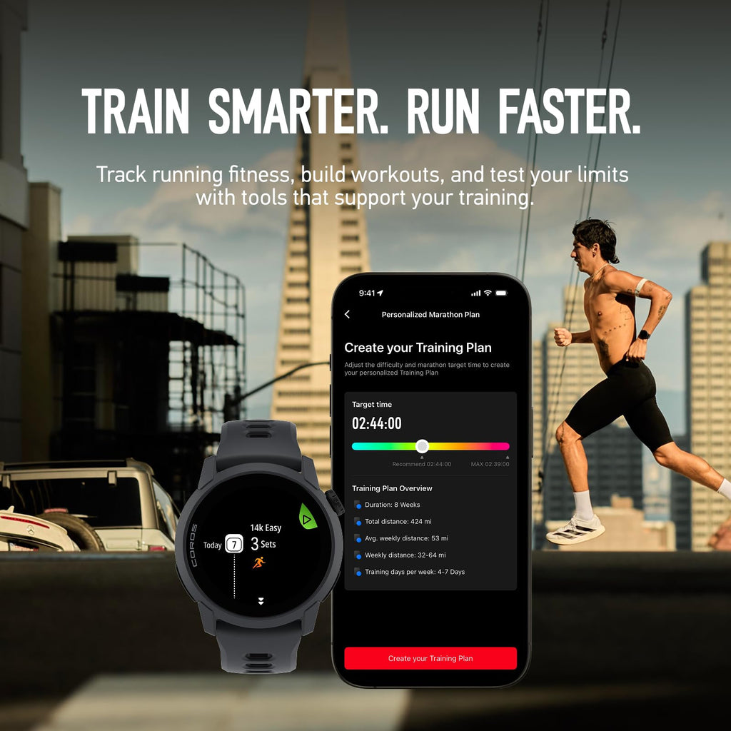 COROS PACE 4 Ultralight Sport GPS Watch, 1.2" AMOLED Touchscreen,19 days of daily use, Voice Features, Advanced Training Tools, GPS, Heart Rate