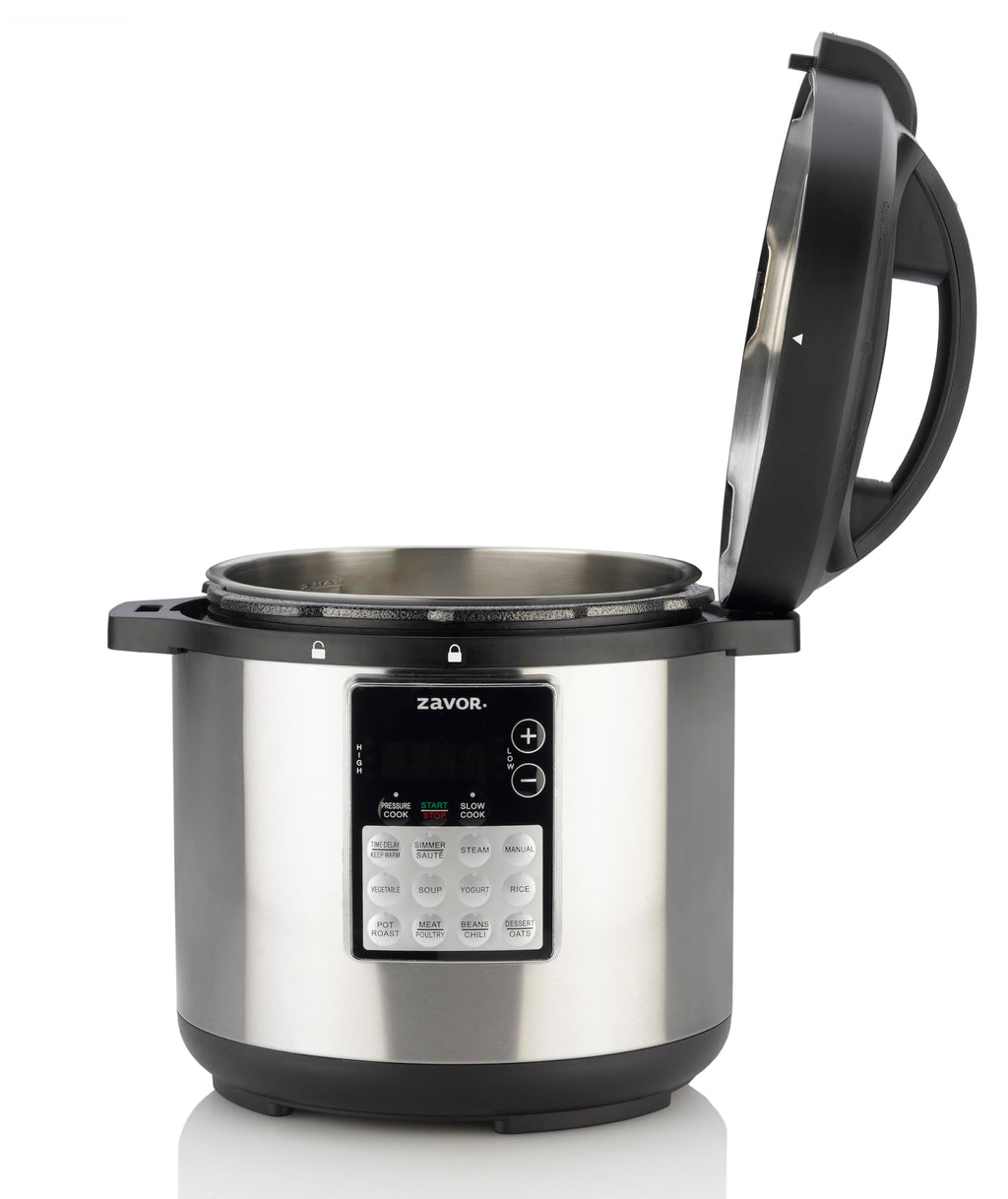 Zavor LUX LCD 6 Quart Multi-cooker with America's Test Kitchen Multicooker Perfection Cookbook, Stainless Steel