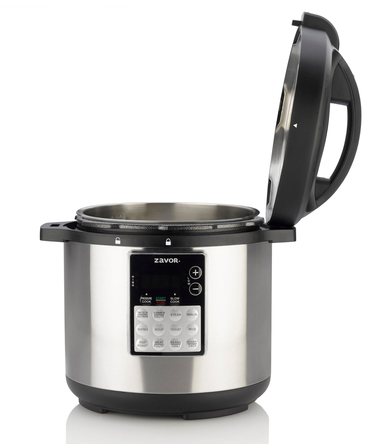 Zavor LUX LCD 6 Quart Multi-cooker with America's Test Kitchen Multicooker Perfection Cookbook, Stainless Steel